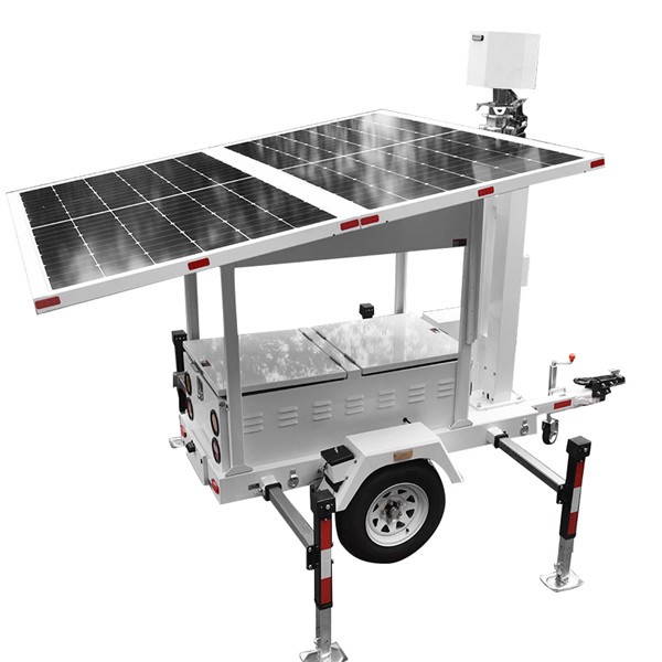 Mobile Solar Power Rapid deployment temporary Construction Site CCTV Monitoring