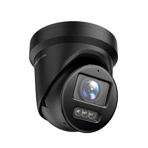 DS-2CD2387G2-LSU/SL Black 2.8mm HIK 8MP IP Camera 4K Color VU PoE Camera Strobe Light and Audible Warning Turret Camera