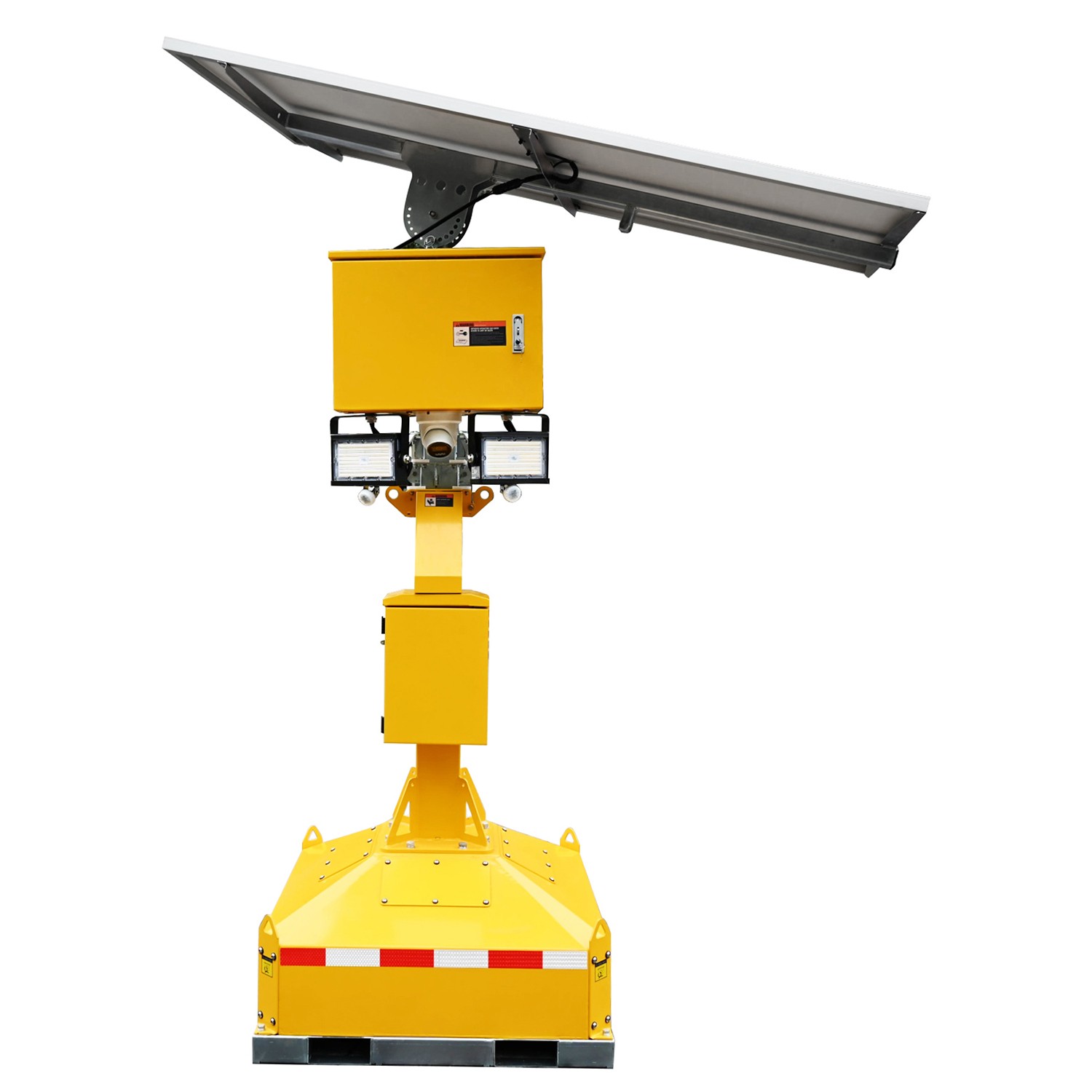 Solar Powered CCTV Light Tower with hikvision 8mp ColorVu Ip Camera