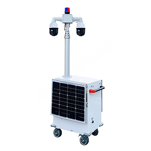 Solar Power Mobile Security Trailer Construction Site Monitoring Cctv Camera Tower